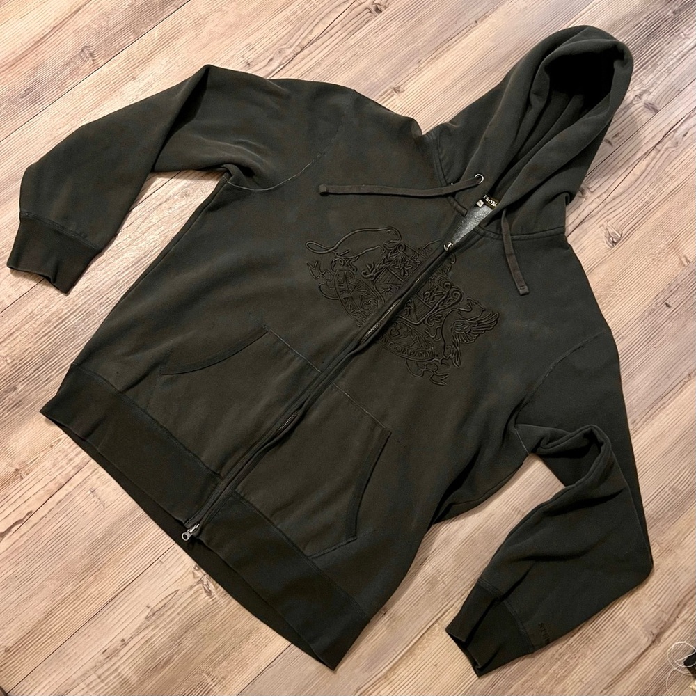 Stetson Black/dark grayJacket embroidered front zip hood